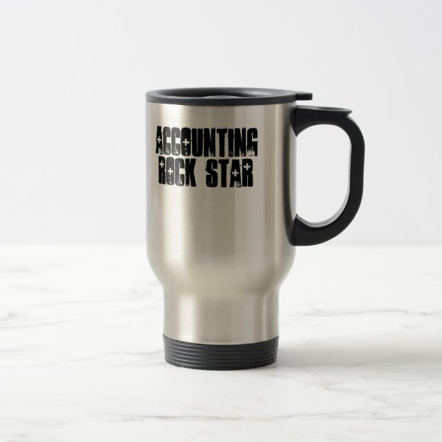 Mug De Voyage Vedette du rock de comptabilité (Droit)