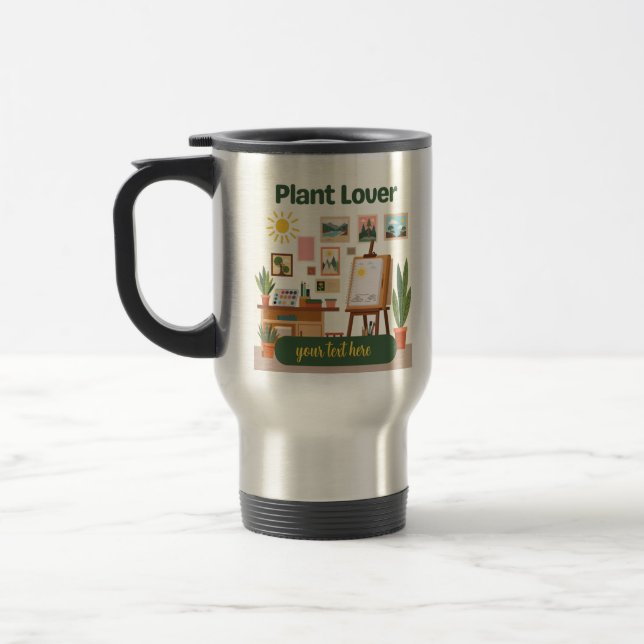 Mug De Voyage Végétation personnalisée et conception d'espace de (Gauche)