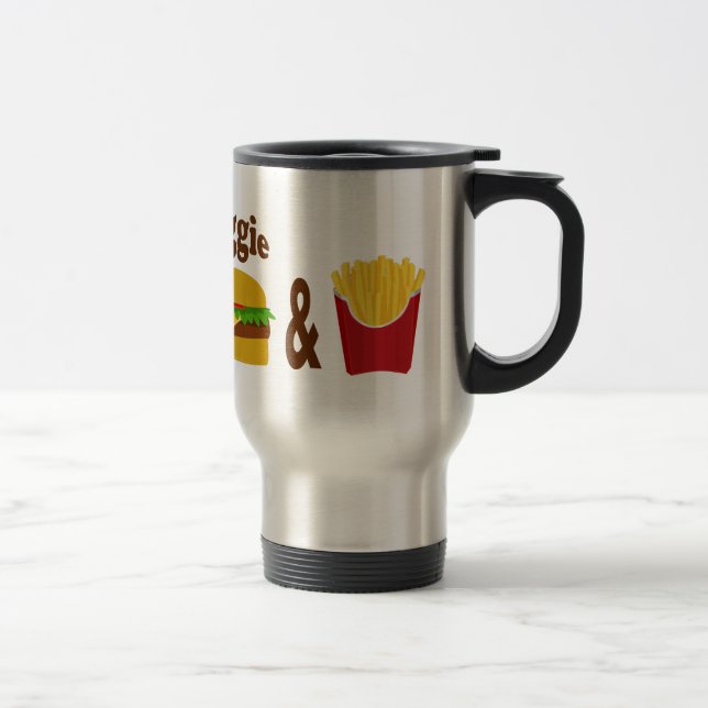 Mug De Voyage Veggie Burger et Fries (Droit)