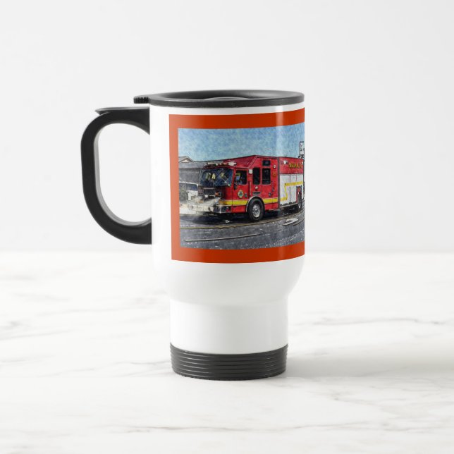 Mug De Voyage Véhicule d'urgence de la Secourt d'incendie (Gauche)