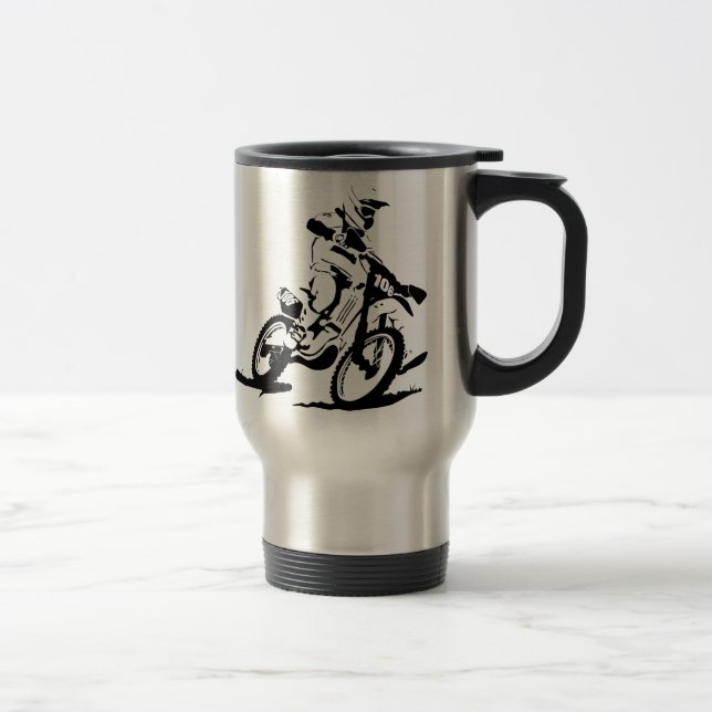 Mug De Voyage Vélo et cavalier simples de Motorcross (Droit)