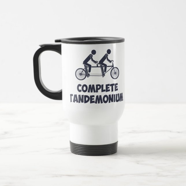 Mug De Voyage Vélo tandem Tandemonium complet (Gauche)