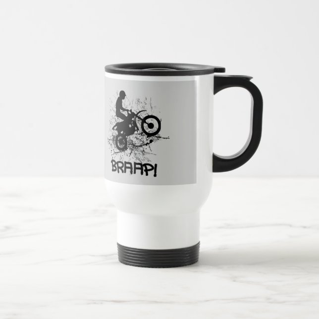 Mug De Voyage Vélos Motocross Dirt Bikers Boud Splatter Braap! (Droite)