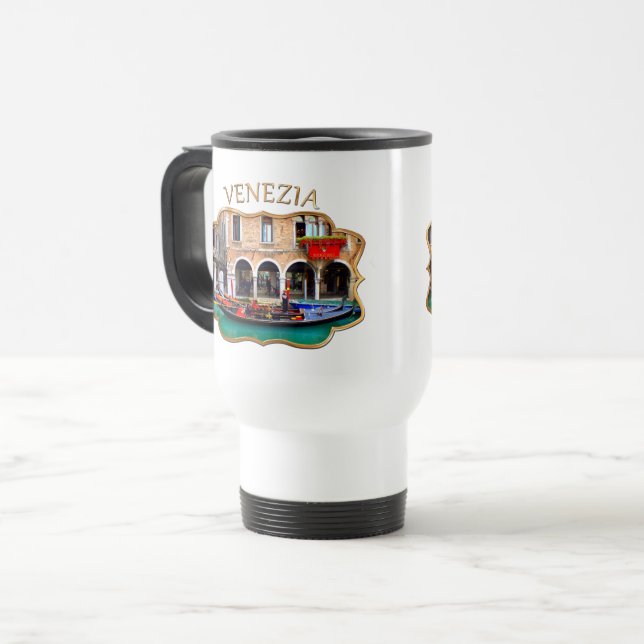 Mug De Voyage Venise, Italie (IT) - gondolier (Devant gauche)