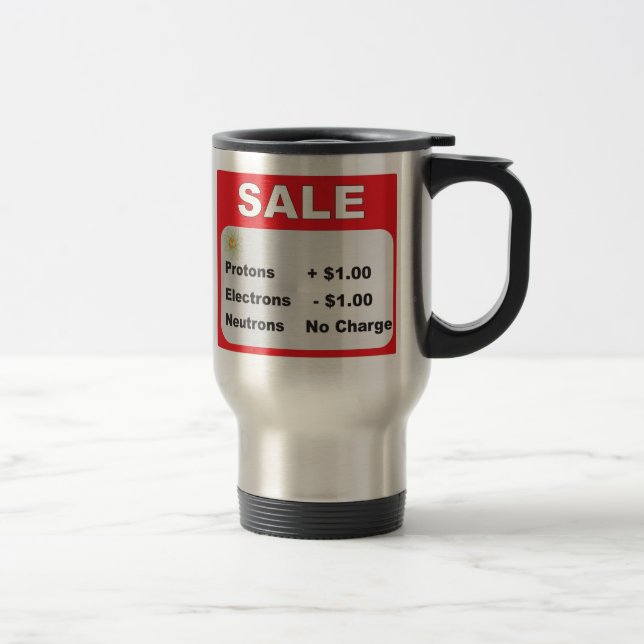 Mug De Voyage vente de neutrons d'électrons de protons (Droit)