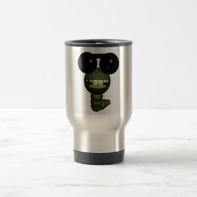 Mug De Voyage ver avec lunettes de soleil (Centre)