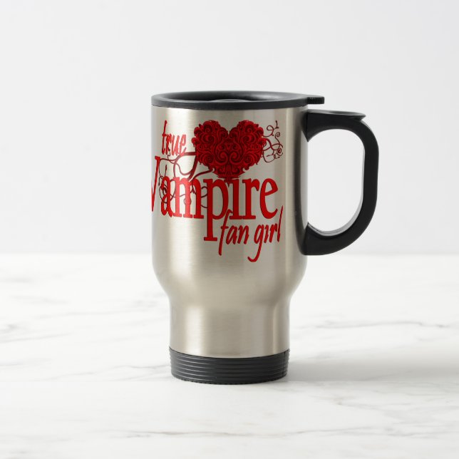 Mug De Voyage Véritable fille de fan de vampire (Droit)