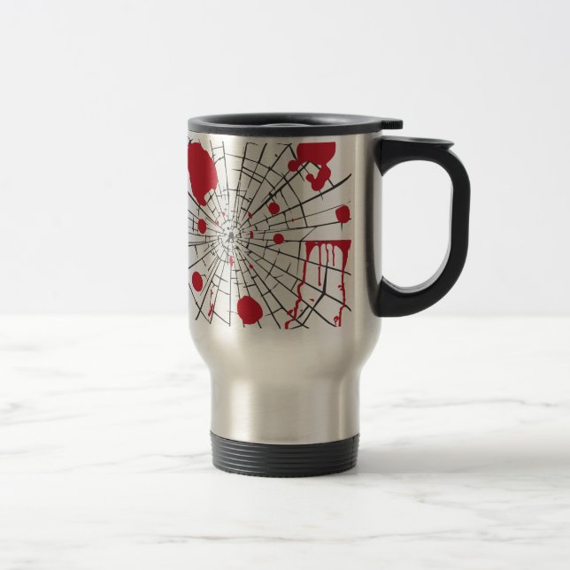 Mug De Voyage verre brisé d'halloween (Droit)