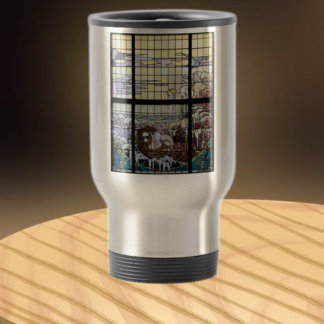 Mug De Voyage Verre Jardin Art Nouveau Mer Scène