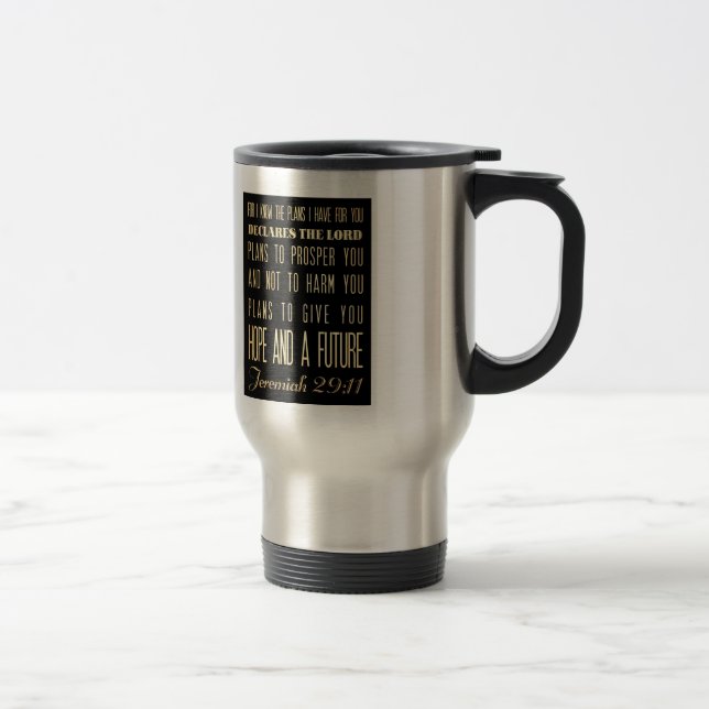Mug De Voyage Vers scriptural chrétien de bible - 29:11 de (Droit)