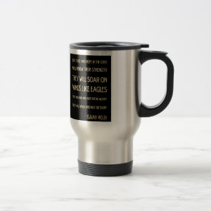 Mug De Voyage Vers scriptural chrétien de bible - 40:31 d'Isaï