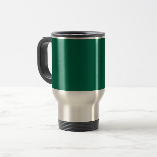 Mug De Voyage Vert bouteille (couleur solide) (Devant gauche)