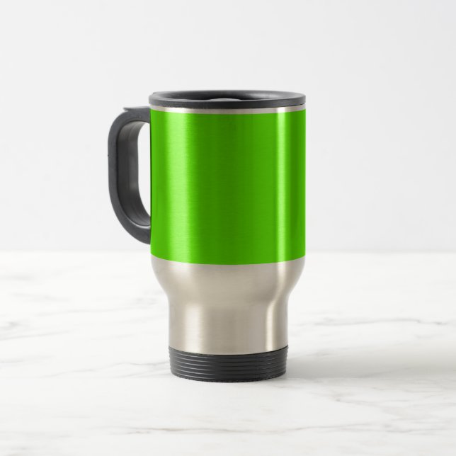 Mug De Voyage Vert clair (couleur solide) (Devant gauche)
