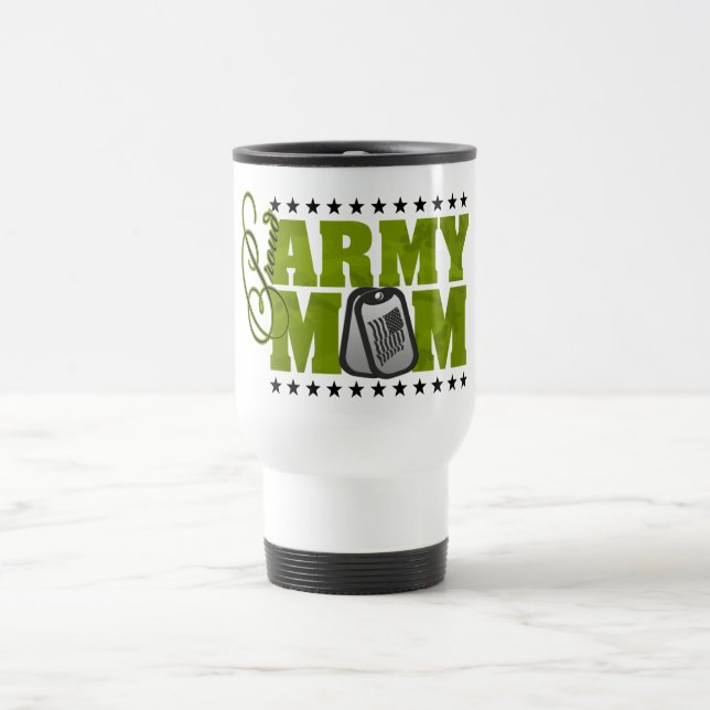 Mug De Voyage Vert fier Camo de maman d'armée (Centre)