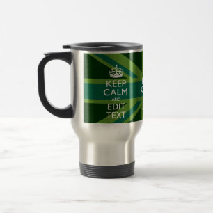 Mug De Voyage Vert Turquoise Gardez Le Calme Et Obtenez Votre Te