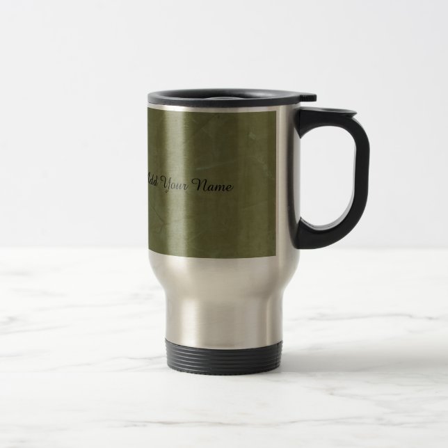 Mug De Voyage Vert Uni (Droit)