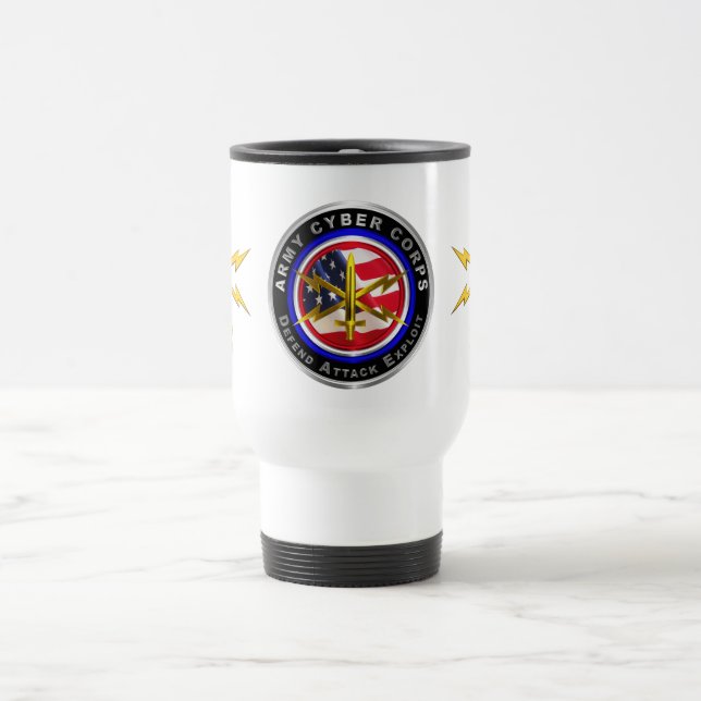 Mug De Voyage Vétéran du Corps Cyber de l'Armée   (Centre)