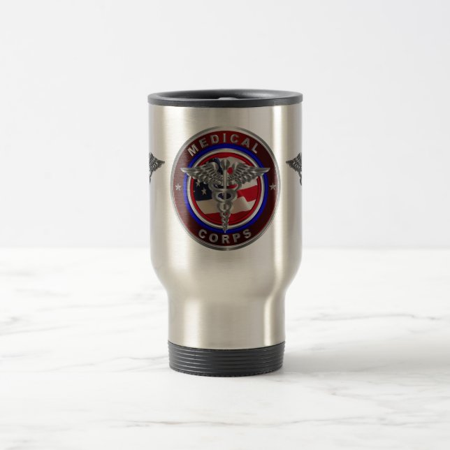 Mug de voyage vétéran du Corps Médicale (Centre)