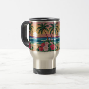 Mug De Voyage Vibes d'été Retro Beach Illustration