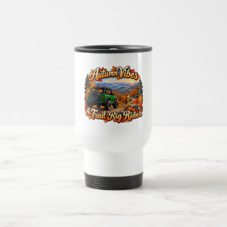 Mug De Voyage Vibrations d'Automne Vert & Randonnées en Trail Ri