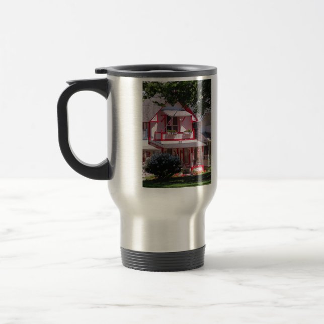 Mug De Voyage Victorien rouge et blanc - Martha's Vineyard (Gauche)