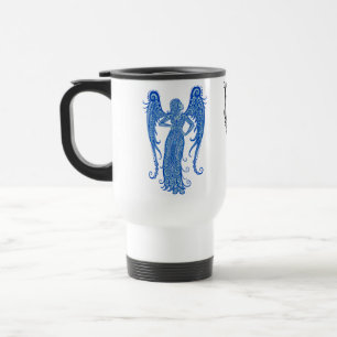 Mug De Voyage Vierge tribale bleue complexe