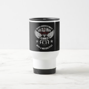 Mug De Voyage Vieux homme de la moto