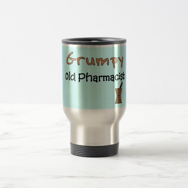 Mug De Voyage Vieux T-shirts et cadeaux grincheux de pharmacien (Centre)