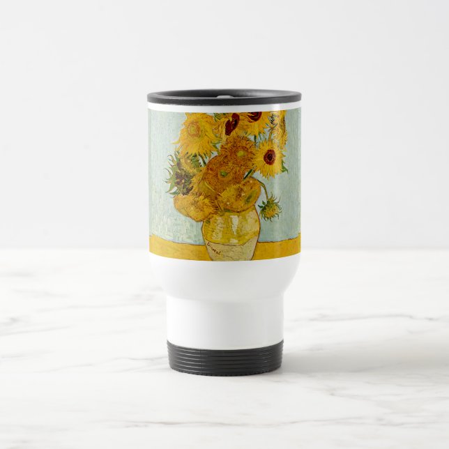 Mug De Voyage Vincent Van Gogh 12 Tournesols Impressionniste (Centre)