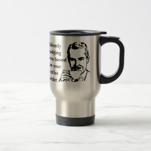 Mug De Voyage Vintage Café Snob Man Silencieux Jugement