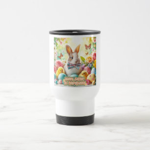 Mug De Voyage Vintage, mignon, fantaisie et coloré lapin de Pâqu
