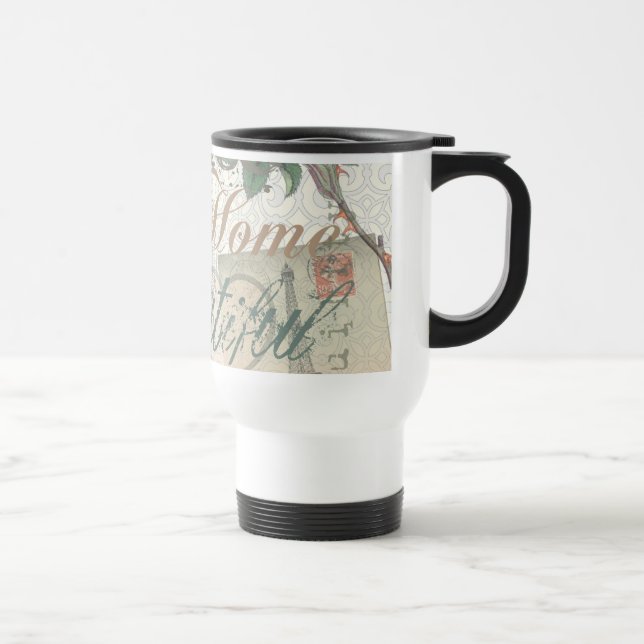 Mug De Voyage Vintage Peace Home Belle Amour (Droite)