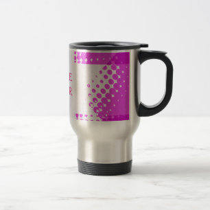 Mug De Voyage Vintage purple halftone star
