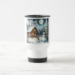 Mug De Voyage Vintage/Russe/Snowman/Noël