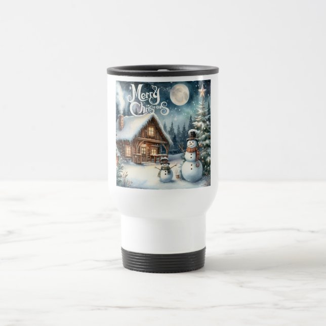 Mug De Voyage Vintage/Russe/Snowman/Noël (Centre)