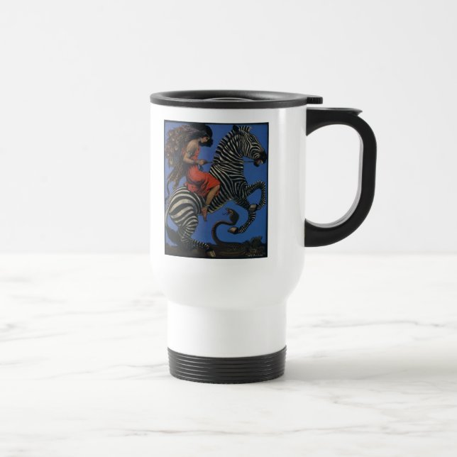 Mug De Voyage Vintage Zebra Art Nouveau Femme (Droite)