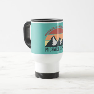 Mug De Voyage Vintages pastels montagnes appellent mongram ciel