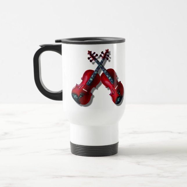 MUG DE VOYAGE VIOLINS-MUG ROUGE CROISÉ (Gauche)