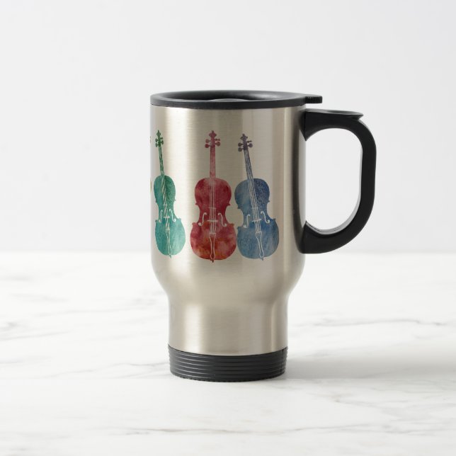 Mug De Voyage Violoncelles multicolores (Droit)