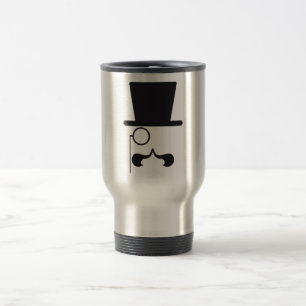 Mug De Voyage Visage avec le casquette, la moustache et le