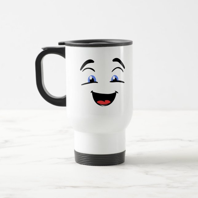 Mug De Voyage Visage bleu (Gauche)