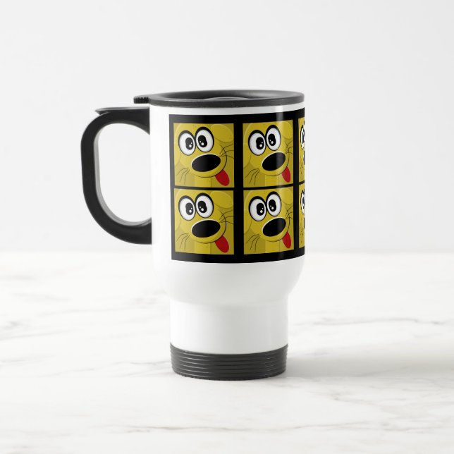 Mug De Voyage Visage de chien jaune (Gauche)