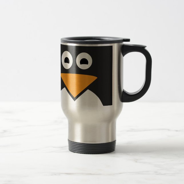 Mug De Voyage Visage de pingouin (Droit)