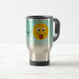 Mug De Voyage Visage Émoticône Adorable et Heureux - Soyez heure