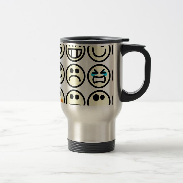 Mug De Voyage visage heureux émoticône (Droit)