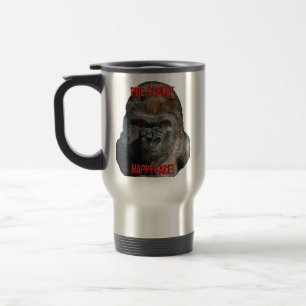 Mug De Voyage Visage heureux pré-café !
