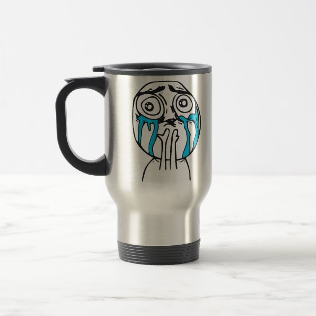 Mug De Voyage Visage mignon Meme de rage de surcharge de (Gauche)