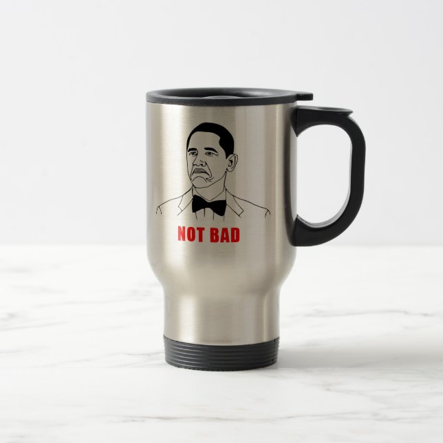 Mug De Voyage Visage non mauvais de rage de meme d'Obama comique (Droit)