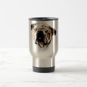 Mug De Voyage Visage peint de bouledogue