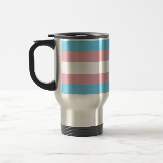 Mug De Voyage Visibilité du drapeau de fierté transgenre de Slip (Gauche)